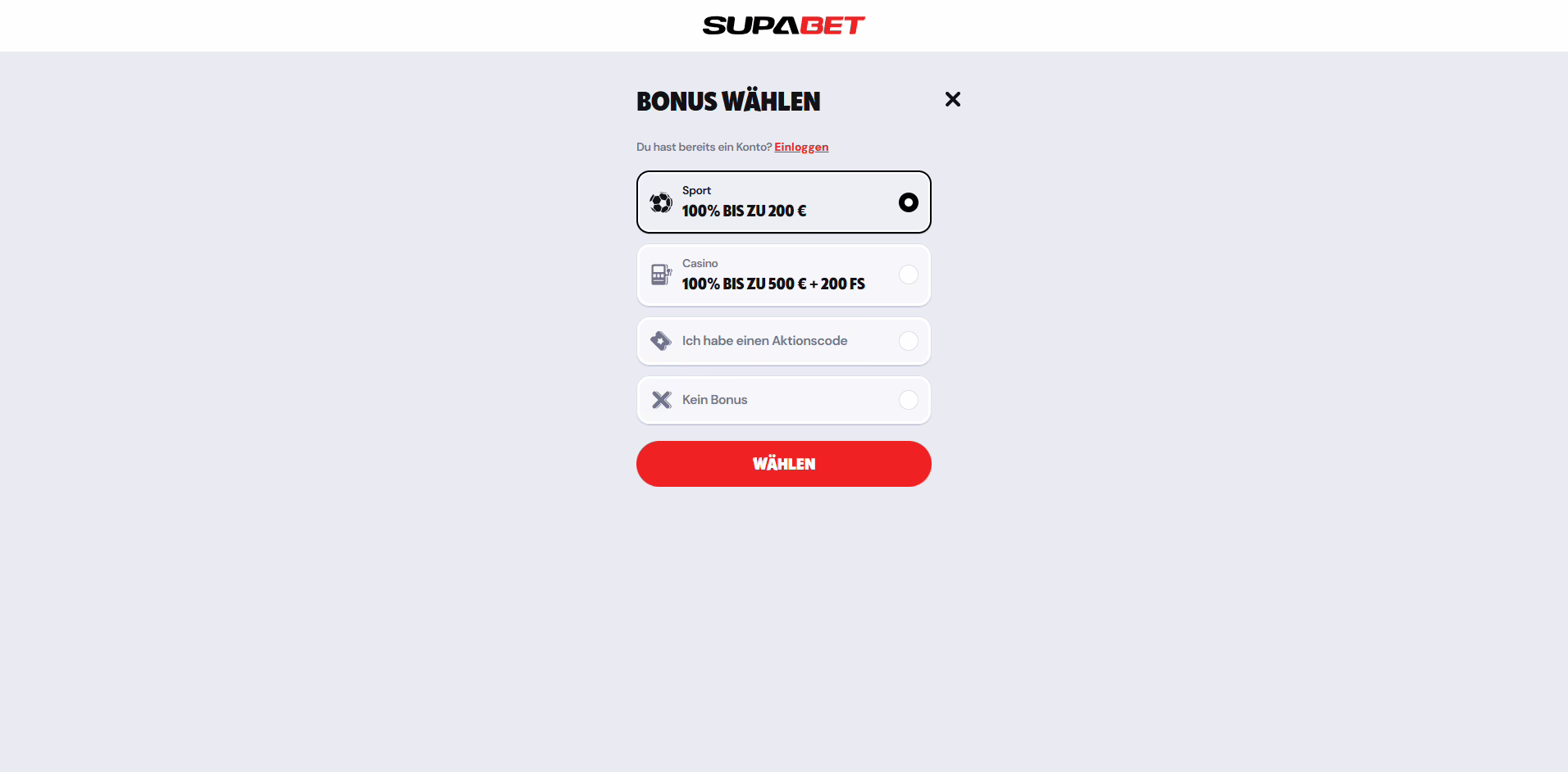Supabet Casino Registrierung - Schneller Anmeldeprozess